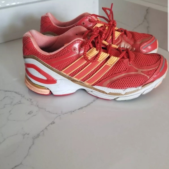 EUC Adidas Adiprene Formotion Men's Running Sneakers Size 8.5 Orange/White - Picture 3 of 10